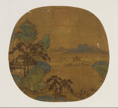 Fächer als Albumblatt, Ming-Dynastie, 1368-1644 von Unbekannt