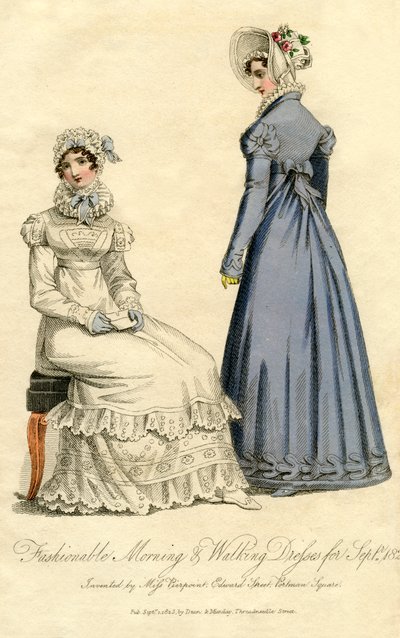 Modische Morgen- und Spazierkleider aus dem September 1823 von Unbekannt