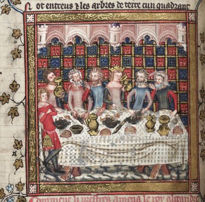 Festmahl in Oxford Ein Zyklus von Alexander-Romanzen, ca. 1400 von Unbekannt