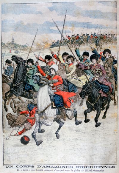 Weiblicher sibirischer Kosaken-Kavalleriekorps, Russisch-Japanischer Krieg, 1904 von Unbekannt