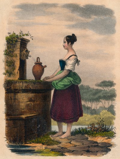 Wasser holen, 19. Jahrhundert von Unbekannt