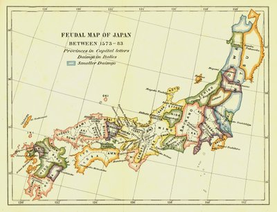Feudale Karte von Japan zwischen 1573-83, 1903 von Unbekannt