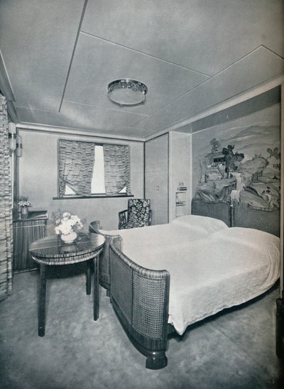Erste Klasse Kabine de Luxe an Bord der Victoria, 1931 von Unbekannt