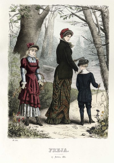 Freja illustrierte skandinavische Modezeitung 1881, Illustration Nr. 8 von Unbekannt