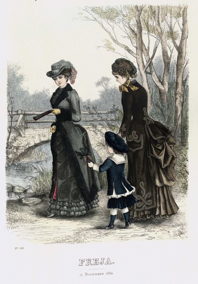 Freja illustrierte skandinavische Modezeitung 1882, Illustration Nr. 21 von Unbekannt