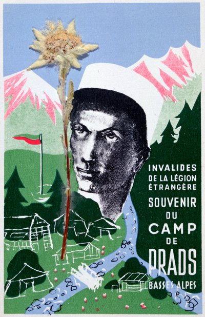 Postkarte der französischen Fremdenlegion, 20. Jahrhundert von Unbekannt