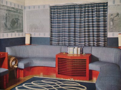 Spielzimmer - Cocktailbar im Haus des Earl of Jersey in London, 1938 von Unbekannt