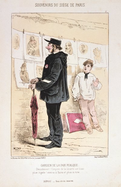 Gardien de la Paix Publique, Belagerung von Paris, 1870-1871 von Unbekannt