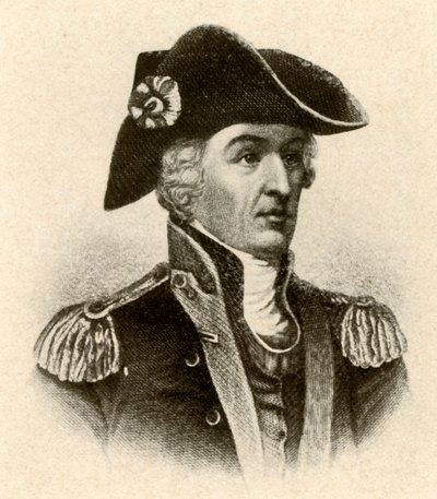General Francis Marion, im Mantel mit hohem Kragen und Weste, um 1770, 1937 von Unbekannt