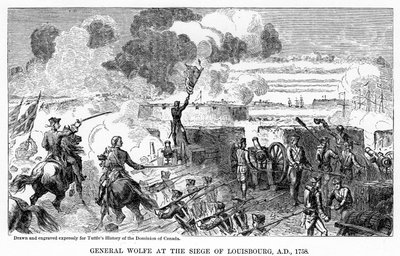 General Wolfe bei der Belagerung von Louisbourg, 1758, 1877 von Unbekannt