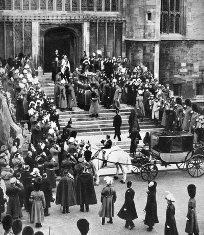 Ruheplatz von George V., St. Georgs Kapelle, Windsor Castle, 28. Januar 1936 von Unbekannt