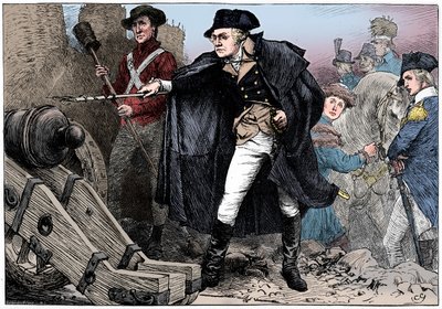 George Washington bei der Belagerung von Yorktown, Virginia, 1781 ca. 1880 von Unbekannt