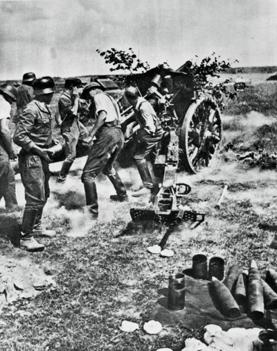 Deutsche Artillerie im Einsatz an der Ostfront, 1941 von Unbekannt