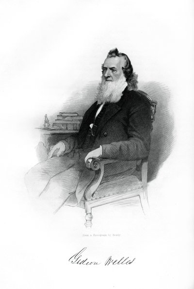 Gideon Welles, US-Marineminister von 1861 bis 1869, 1862-1867 von Unbekannt