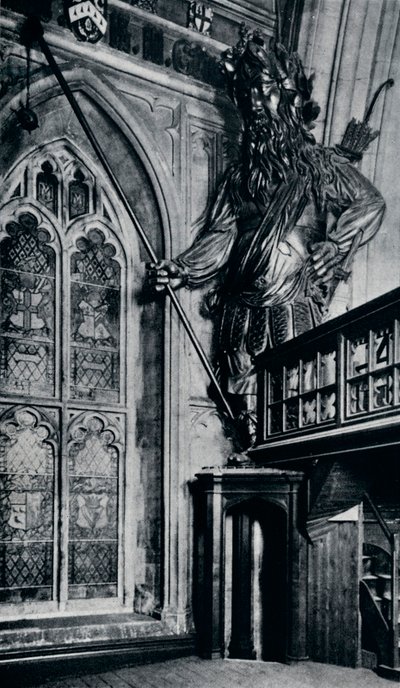 Gog Gogmagog, einer der beiden Stadtgiganten, verbrannt im Londoner Guildhall-Feuer, 1940 von Unbekannt