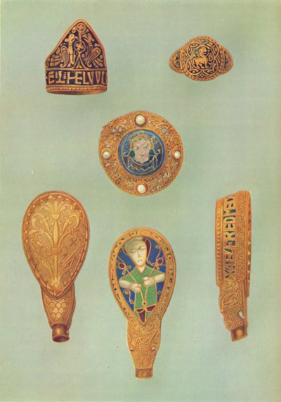 Goldschmuck, hauptsächlich aus dem neunten Jahrhundert, 1935 von Unbekannt
