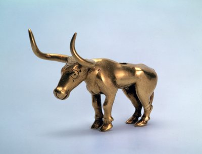 Goldfigur eines Stiers, Teil eines Baldachins, skythisch, 3. Jahrtausend v. Chr. von Unbekannt