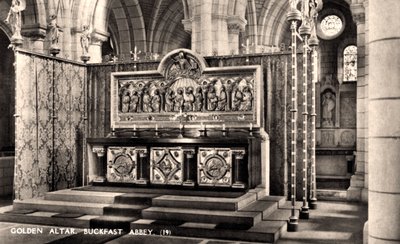 Goldener Altar, Buckfast Abbey, 20. Jahrhundert von Unbekannt