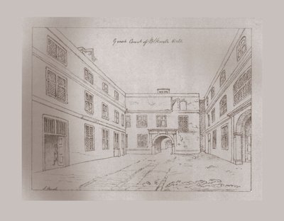 Großer Hof von Blackwell Hall, 1886 von Unbekannt