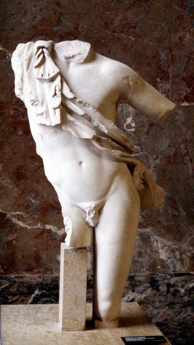 Griechische Statue eines männlichen Torsos von Unbekannt