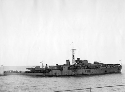 HMS Amethyst, nach der Aktion am Jangtse-Fluss, 20. April 1949 von Unbekannt
