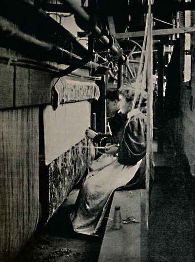 Hammersmith-Teppichweberei in den Merton Abbey Works von Unbekannt