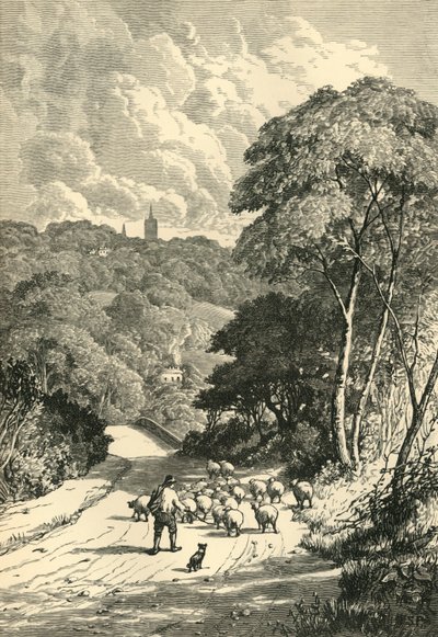 Hampstead, von der Kilburn Road, ca. 1876 von Unbekannt