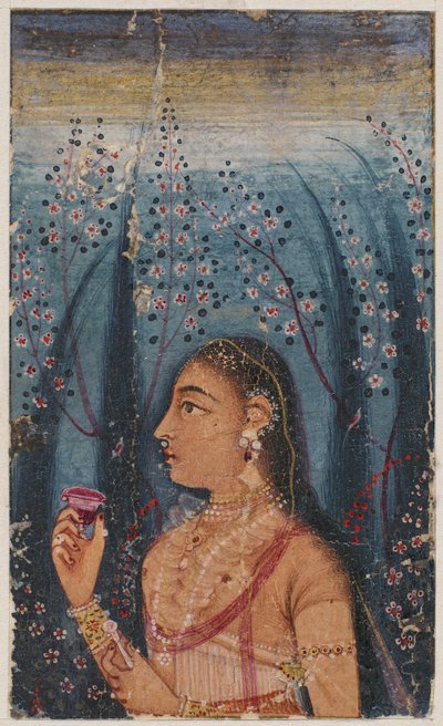 Kopf einer jungen Frau, unter blühenden Stängeln, ca. 1620 von Unbekannt