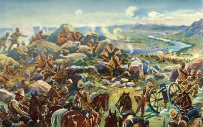 Cronje abwehren - General French blockiert den Weg bei Koodoosrand Drift, 1901 von Unbekannt