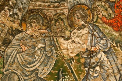 Kloster der Heiligen Jungfrau und des Heiligen Johannes: Fresko aus dem 9. Jahrhundert: Die Verkündigung von Unbekannt