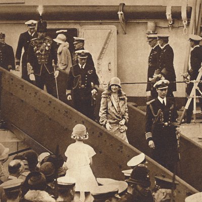 Wieder zu Hause - Der Herzog und die Herzogin landen am 27. Juni 1927 in Portsmouth, 1937 von Unbekannt
