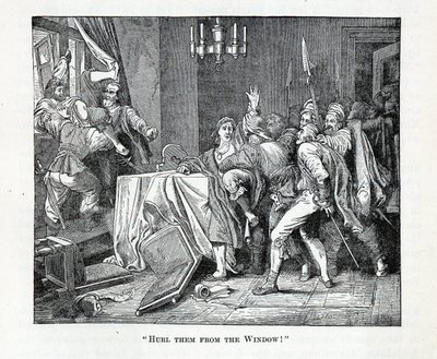 Werft sie aus dem Fenster!, 1882 von Unbekannt
