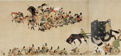 Illustrierte Geschichte des Heiji-Bürgerkriegs Der kaiserliche Besuch in Rokuhara, 4. Schriftrolle, 13. Jahrhundert von Unbekannt