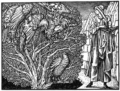 Illustration aus der Kelmscott Press Ausgabe der Werke von Geoffrey Chaucer von Unbekannt