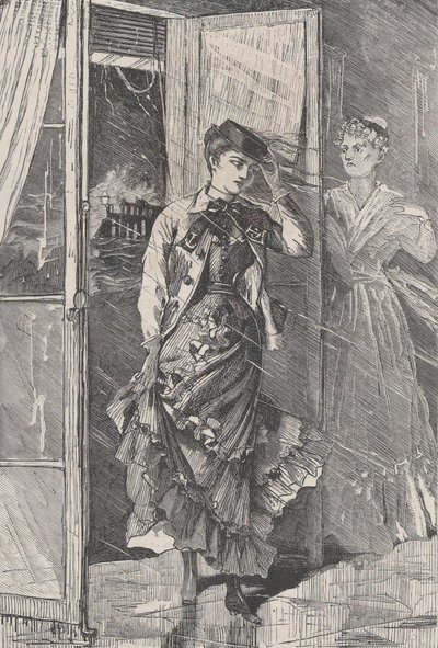 Ein Sturm aus Wind, Regen und Gischt kam herein - und Portia The Galaxy, Eine illustrierte ..., Dezember 1869 von Unbekannt