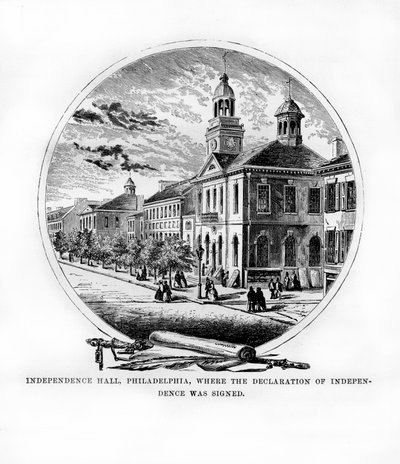 Independence Hall, Philadelphia, Pennsylvania, USA, 1872 von Unbekannt