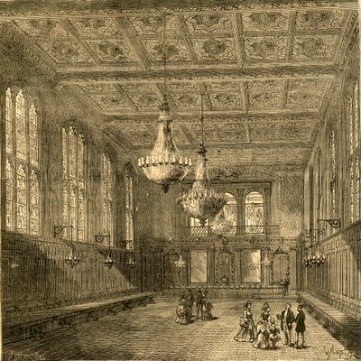 Innenraum der Merchant Taylors Hall, 1897 von Unbekannt