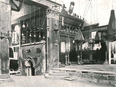 Innenraum der Geburtskirche, Bethlehem, Palästina, 1895 von Unbekannt