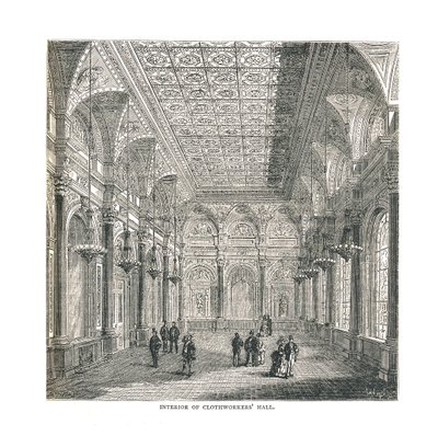 Innenansicht der Clothworkers Hall, 1878 von Unbekannt