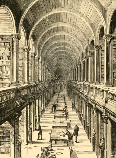 Innenansicht der Bibliothek, Trinity College von Unbekannt