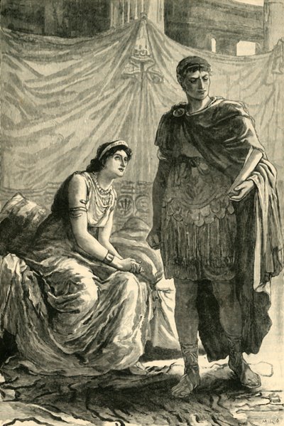 Interview zwischen Octavian und Cleopatra, 1890 von Unbekannt