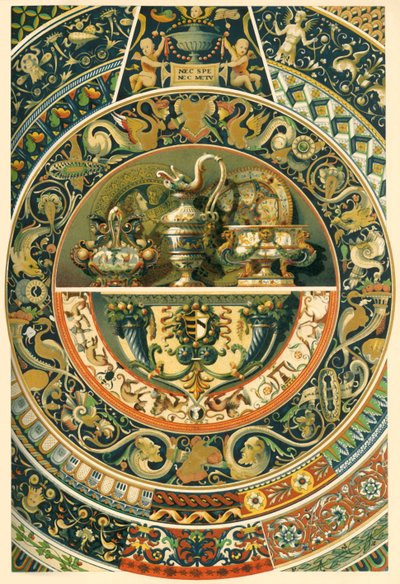 Italienische Renaissance bemalte Keramik, 1898 von Unbekannt