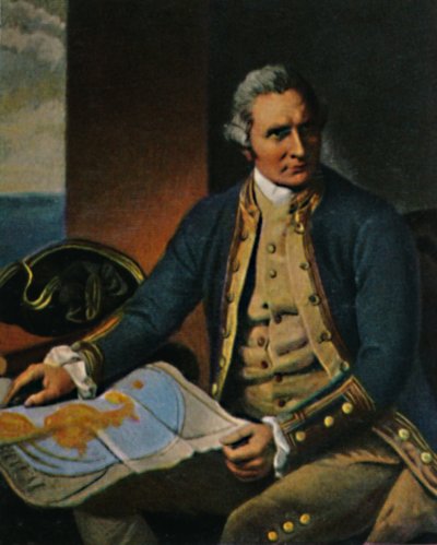James Cook 1728-1779 - Stich nach dem Gemälde von Dance, 1934 von Unbekannt