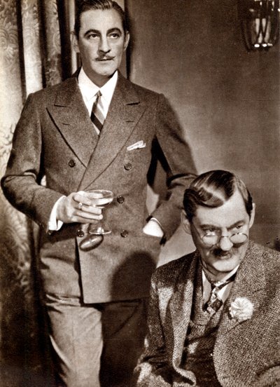 John 1882-1942 und Lionel 1878-1954 Barrymore, amerikanische Bühnen- und Filmschauspieler von Unbekannt