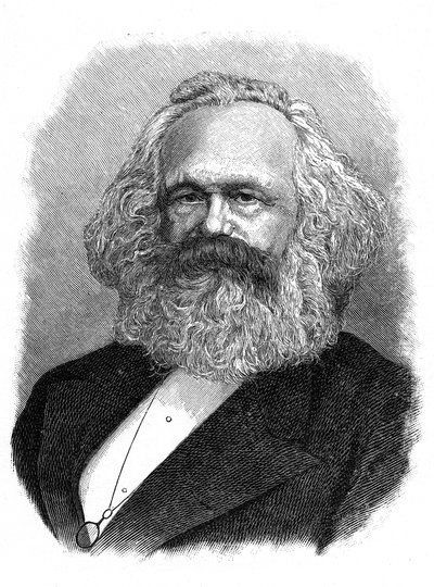 Karl Marx, deutscher politischer, sozialer und wirtschaftlicher Theoretiker von Unbekannt