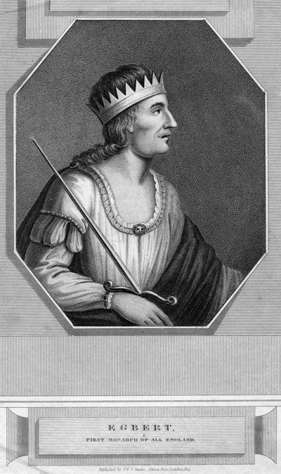 König Egbert von Wessex, erster König von ganz England von Unbekannt