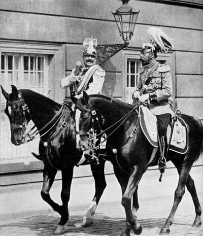 König Georg V. von Großbritannien und Kaiser Wilhelm II. von Deutschland, 1913-1951 von Unbekannt