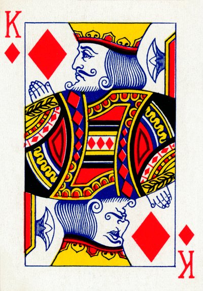 König der Karo aus einem Kartenspiel von Goodall & Son Ltd., ca. 1940 von Unbekannt