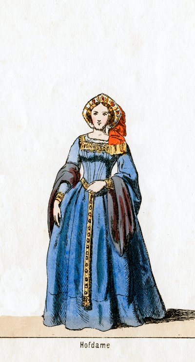 Hofdame, Kostümentwurf für Shakespeares Stück, Heinrich VIII von Unbekannt