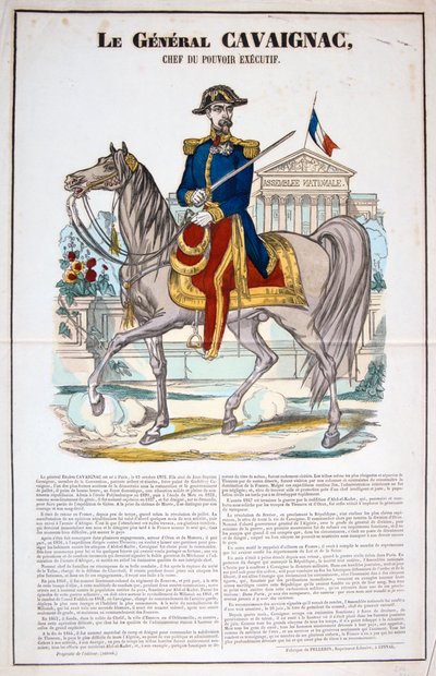 Le General Cavaignac, 28. Juni 1848, Frankreich. Farblithographie. Private Sammlung von Unbekannt